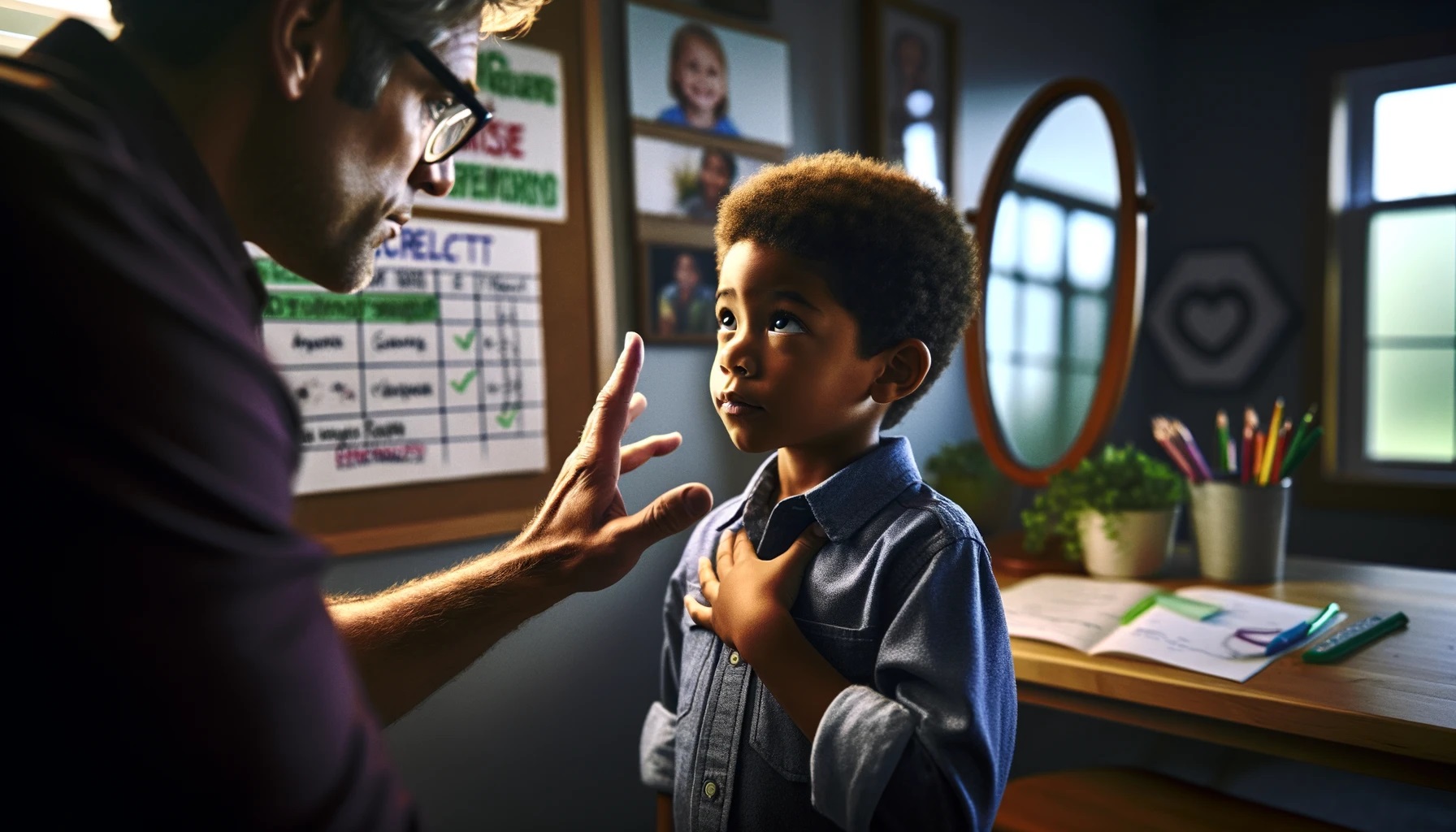 transformative moment where a child demonstrates ownership and accountability